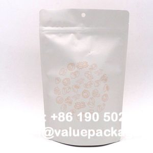 229-1 matt finish zipperlock doypack for dry nuts