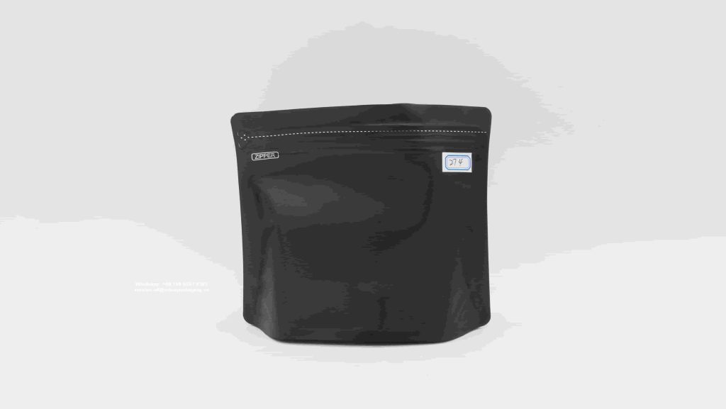 274 500g diamond shape matte black coffee bag