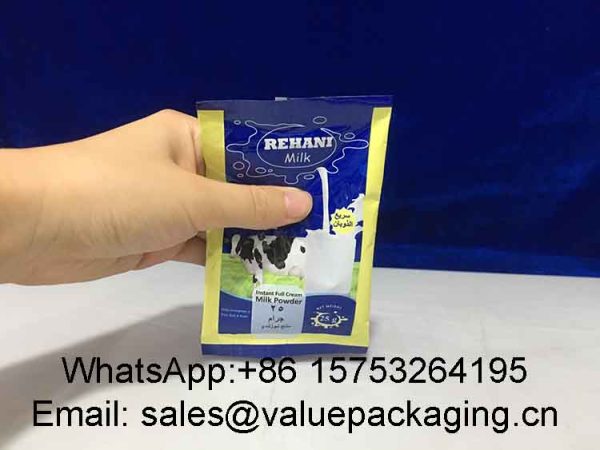 Visual 25 Grams Powder Packaging dimension of printed sachet for 25 grams milk powder – Bruce Dou