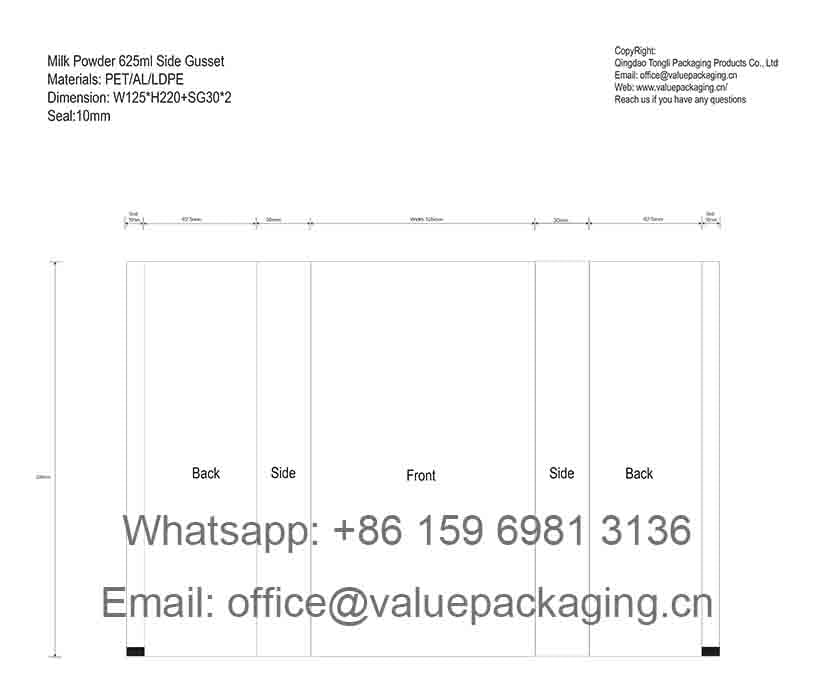 Diecut-Milk Powder-625ml-Side Gusset-W125xH220+Side Gusset30x2 mm -Package Dimension-min
