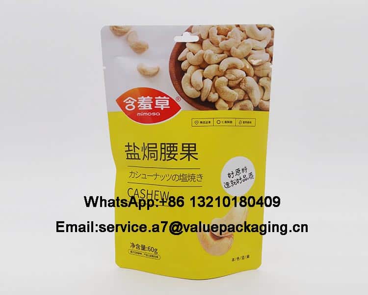Standing-Cashew nuts-60g-Bottom Gusset