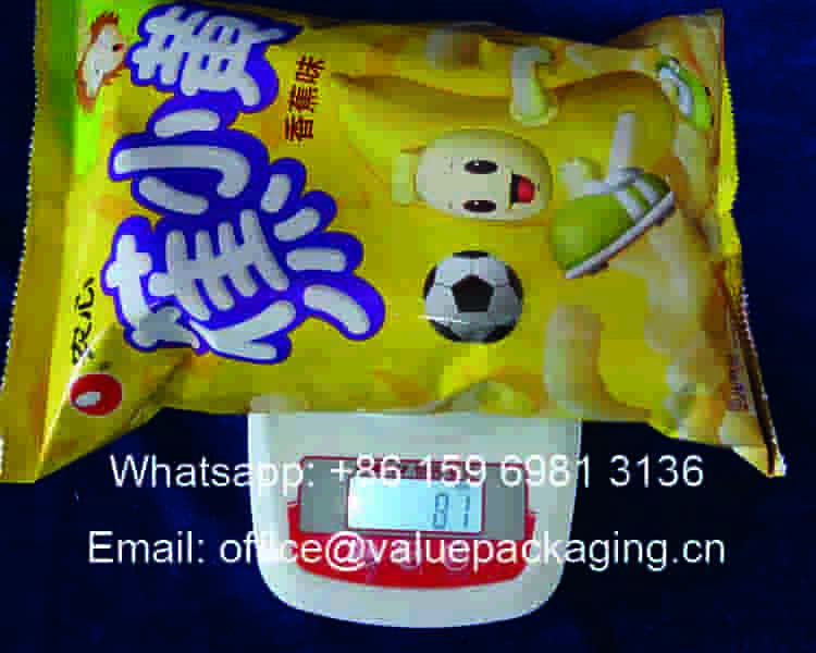 Weight-Puffed Foods Bag-70g-Pillow Pouch Sachet