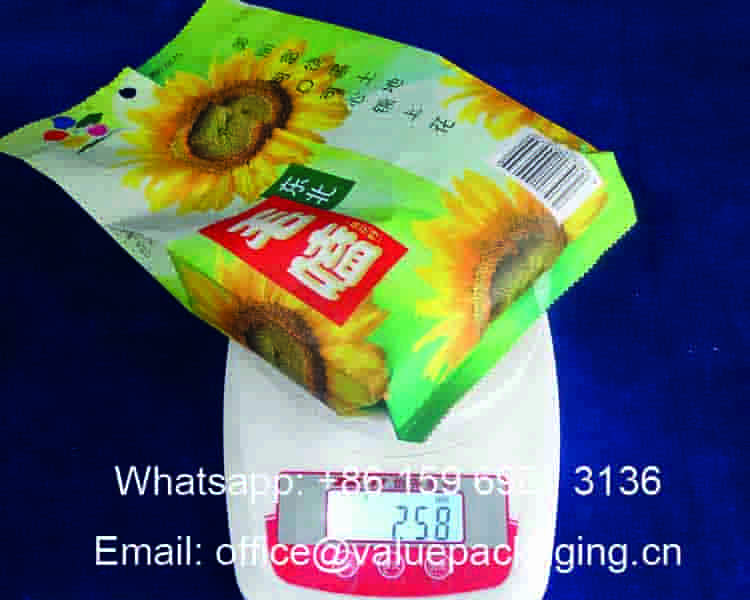 weight-Sunflower Seeds-248g-Side Gusset