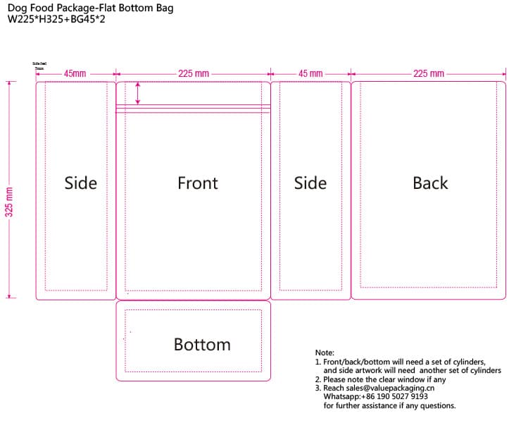 473-Flat Bottom Dog Food Bag W225H325+BG90-min (2)