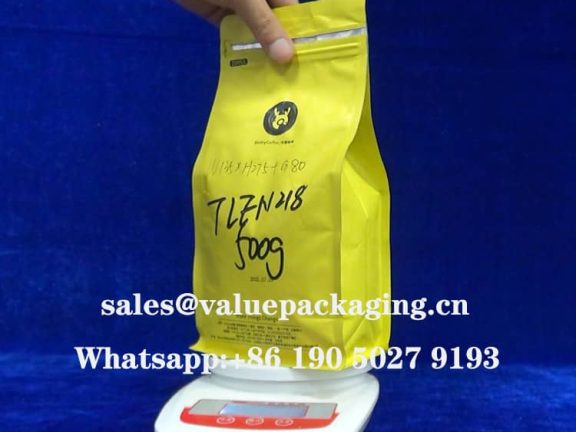 V326-500g-flat bottom coffee bag-packaging effect