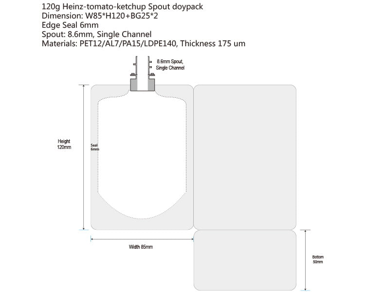 120g Heinz-tomato-ketchup W85XH120+BG25X2 Rounded Corner + Big Cap- PET-AL-PA-PE-608