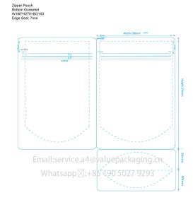 500g W190XH270+BG100 - Inner zipper for nuts