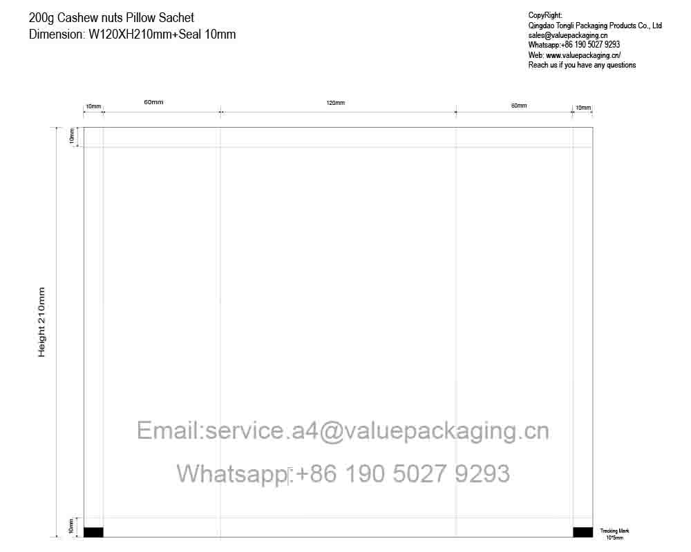 Cashew nuts 200g pillow pouch W120XH210+Seal 10mm-Artwork template