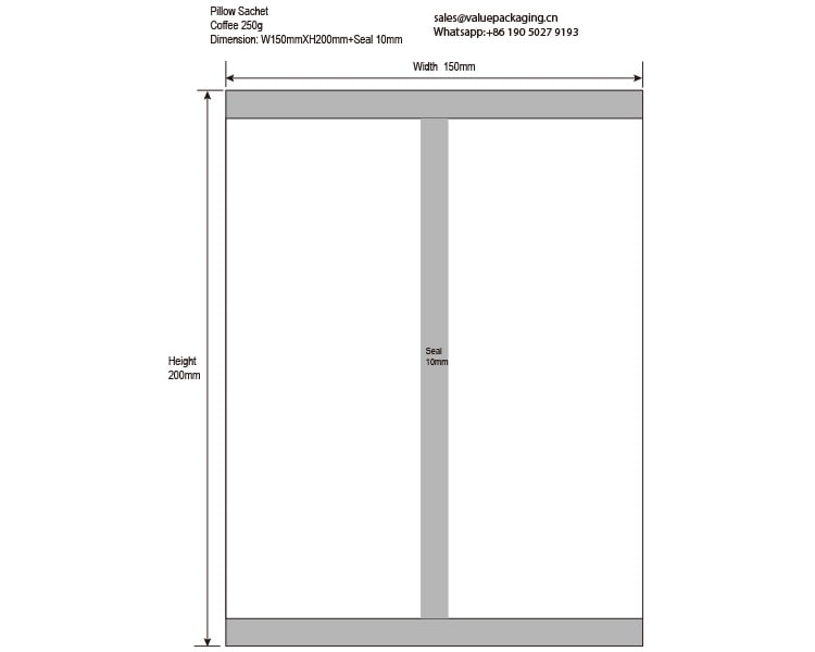 type-coffee Powder 250g pillow pouch