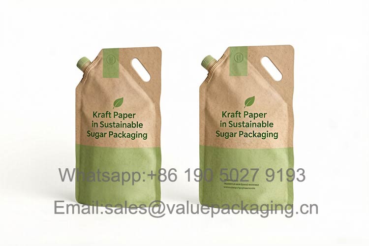 Demerara sugar-standup spout pouch-kraft paper