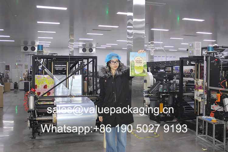 Drop test of flat bottom bags