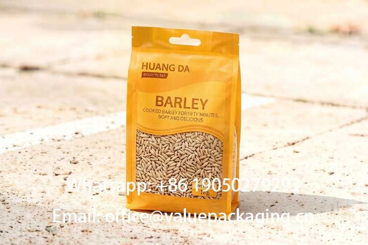 drop test of stand up pouch of barley2
