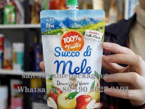 effect-Apple juice-standup-spout pouch