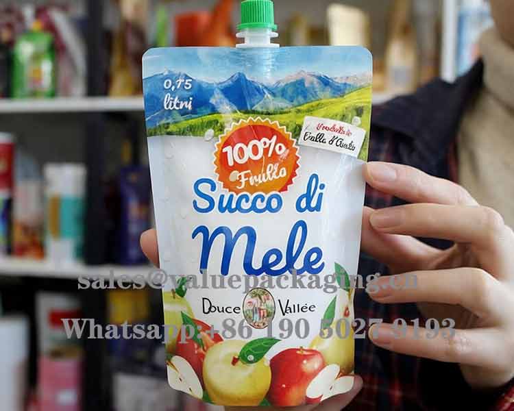 effect-Apple juice-standup-spout pouch