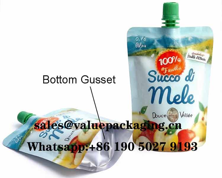 effect for apple juice standup spout pouch 3