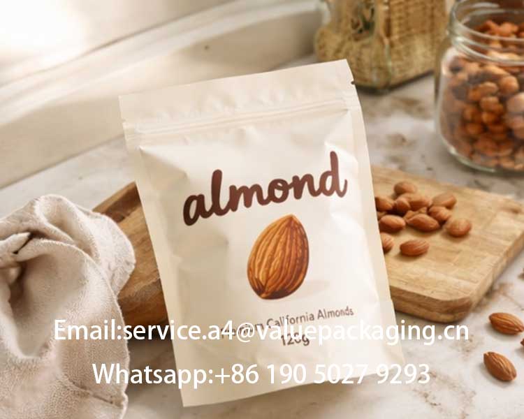 stand up pouch of almond nuts2