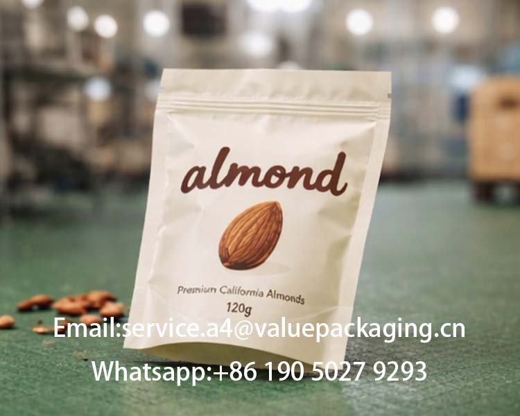 stand up pouch of almond nuts4