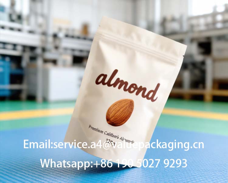 stand up pouch of almond nuts5