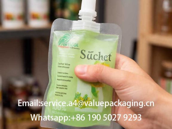 stand up spout pouch of alcohol drinks_
