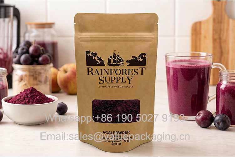 Acai Berry Powder kraft paper packaging