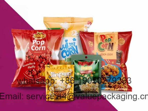 Common types of popcorn packaging bags