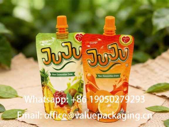 Eco-friendly juice stand up pouch