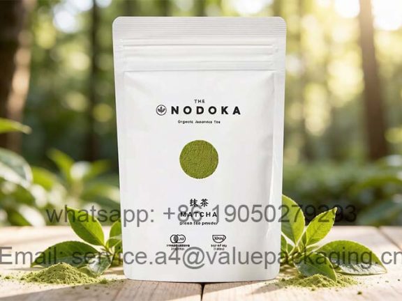 Environmentally friendly matcha powder bags