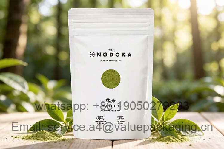 Environmentally friendly matcha powder bags