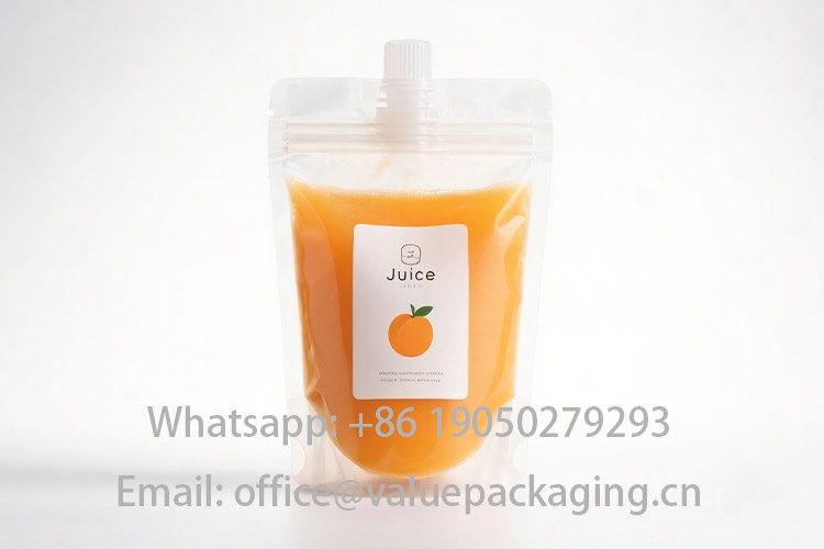 Mono-Material juice spout pouches