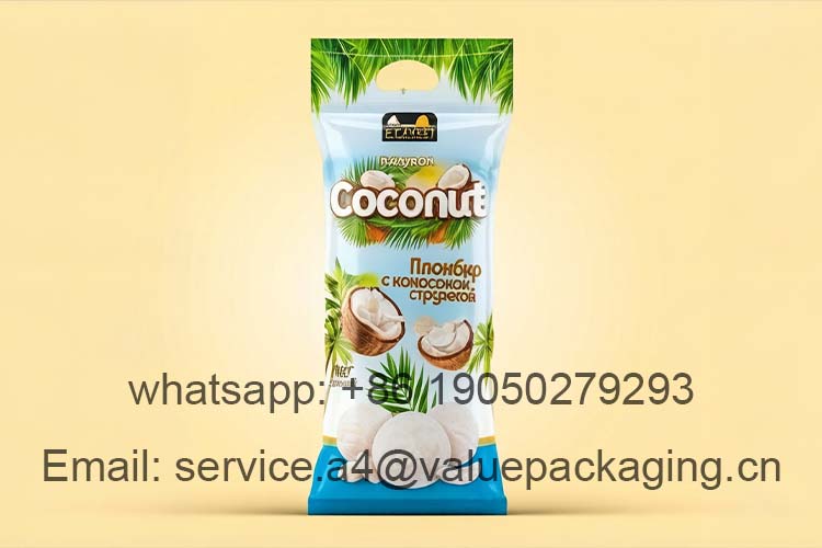 Small coconut chip bag with airplane hole