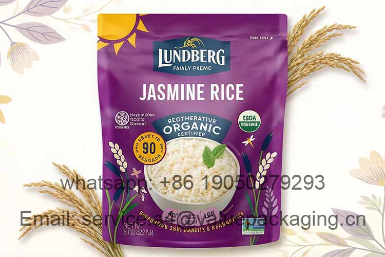 Small gram rice packaging stand-up bag