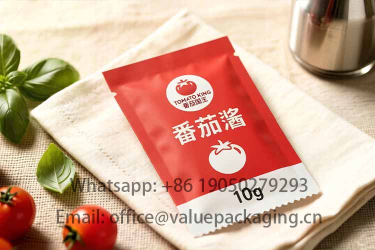Small packaged tomato sauce