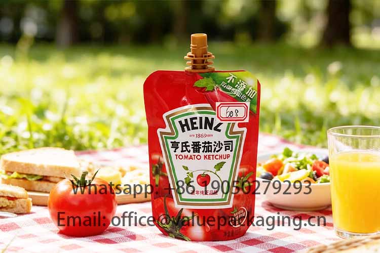 aluminum-foil-screw-cap-spout-pouch-for-Heinz-tomato-ketchup
