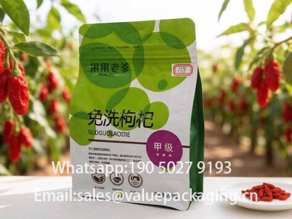 flat bottom -goji berry package