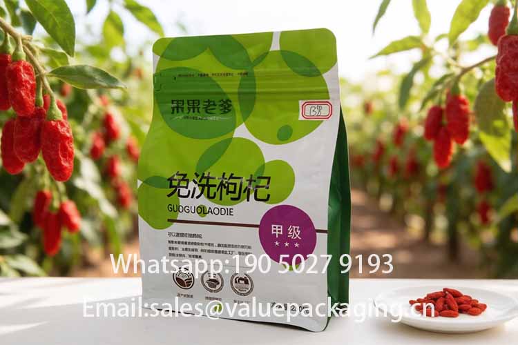 flat bottom -goji berry package