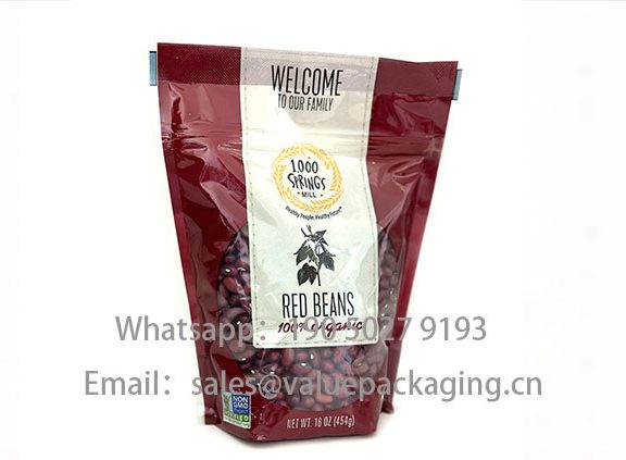 red beans stand up bag
