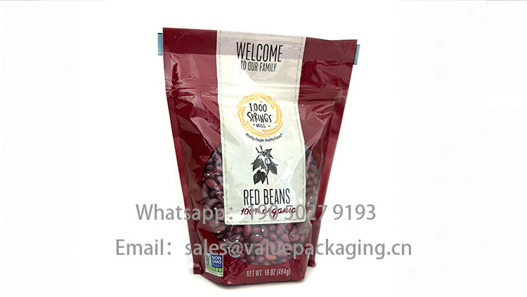red beans stand up bag