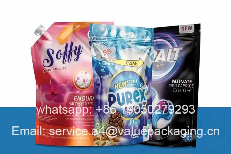 Common bag types for laundry detergent