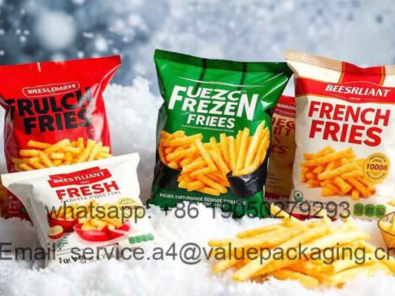 Common frozen French fry bag types
