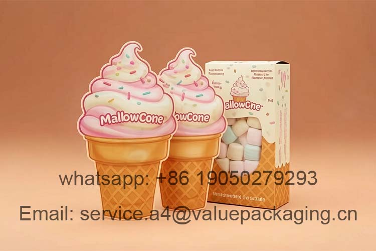 Irregularly shaped mini cotton candy bags