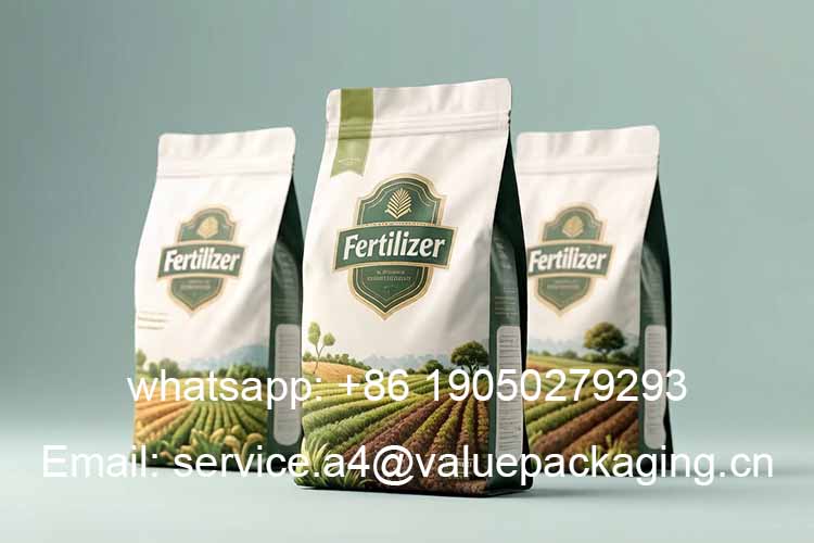 Large capacity flat bottom pouch for vegetable seeds