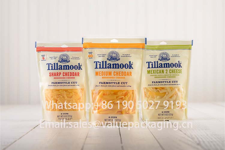 Mozzarella cheese-standup pouch