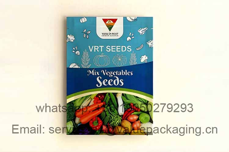 Paper-coated small-weight vegetable seed packaging bags