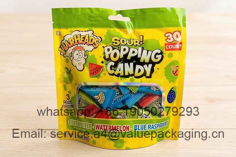 Popping candy stand-up pouch large packaging