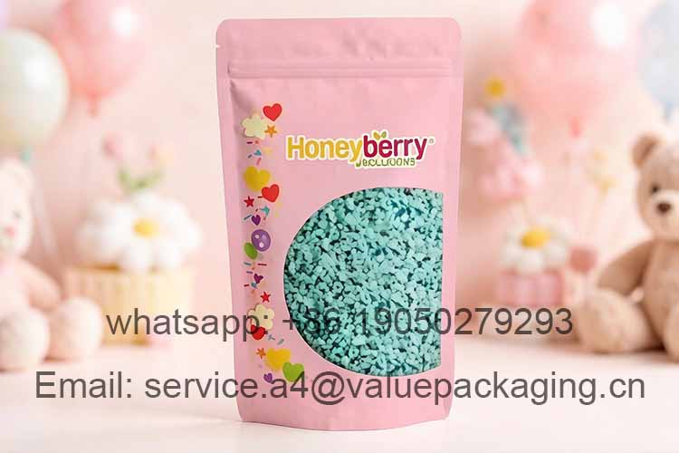 Standing Zipper Popping Candy Pouch