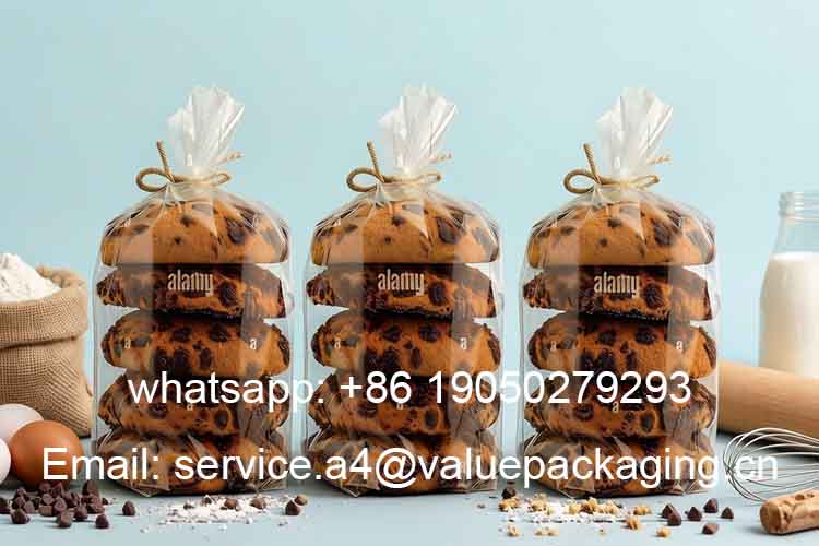 Transparent short shelf-life cookie bag