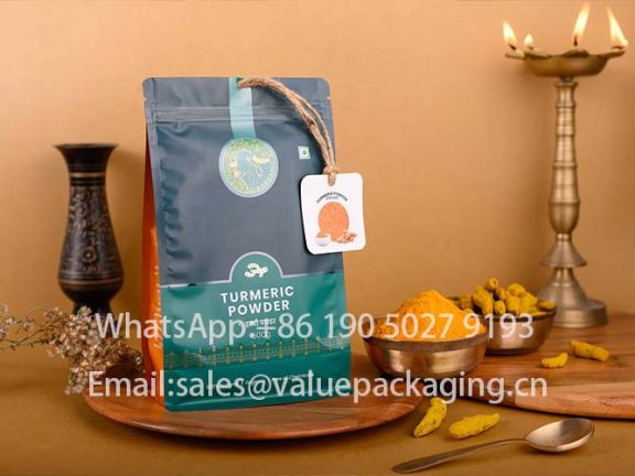 Turmeric Powder-flat bottom bags
