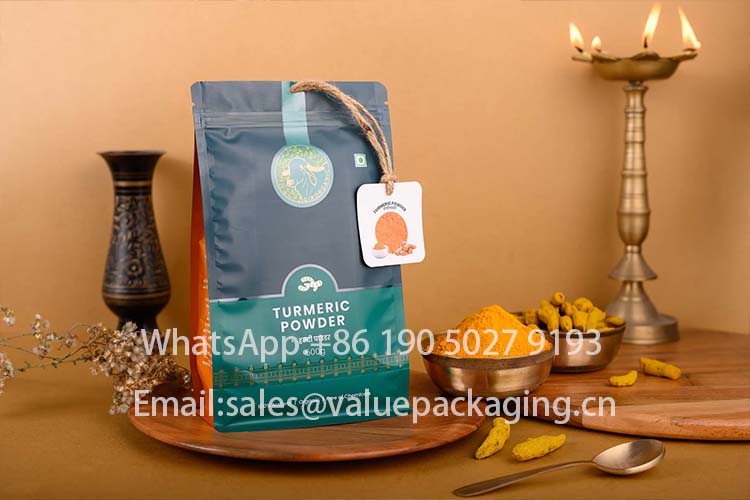 Turmeric Powder-flat bottom bags