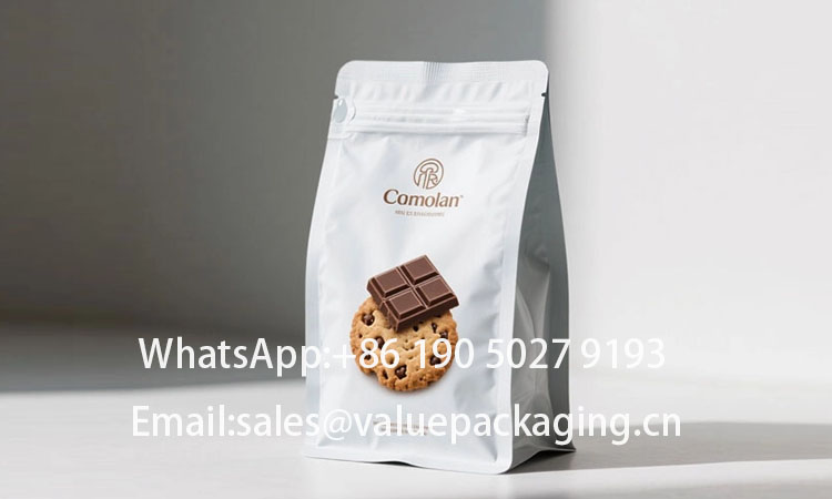 chocolate Cookies flat bottom bag