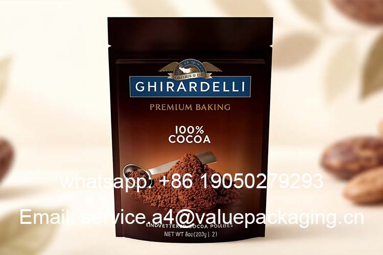 Cocoa Powder Stand-Up Zipper Bag